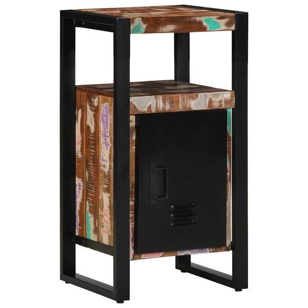 vidaXL Badezimmerm&ouml;bel-Set mit Regal 4 pcs Massives upgecyceltes Holz