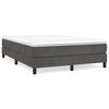 vidaXL Boxspringbettgestell Dunkelgrau 140x190 cm Samt