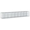 vidaXL Gabionen Hochbeet 2 pcs Silber 340 x 60 x 55 cm