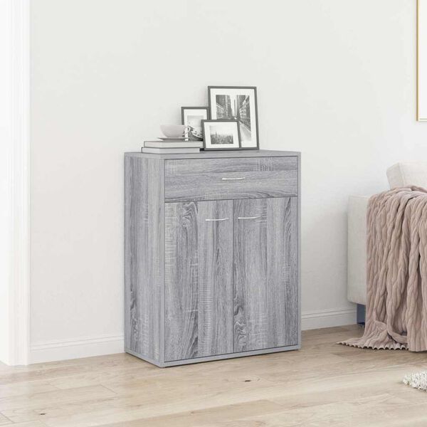 vidaXL Sideboard Grau Sonoma 60x30x75 cm Holzwerkstoff