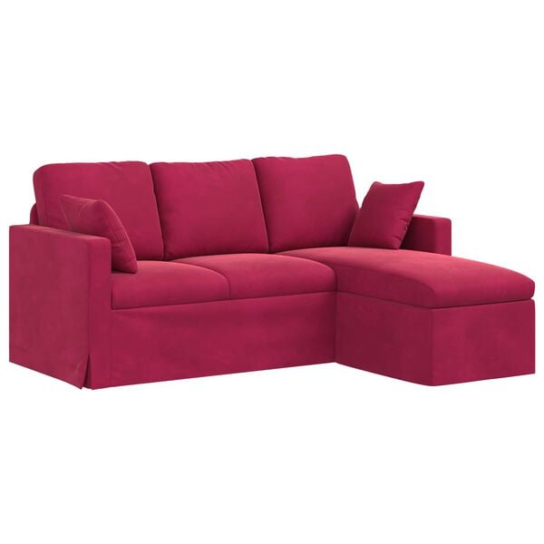 vidaXL Sofa Weinrot Gesamtabmessungen: 178 x 134 x 80 cm (B x T x H)