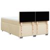 vidaXL Boxspringbett mit Matratze Creme 160x200 cm Stoff