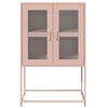 vidaXL Highboard Rosa 68x39x107 cm Stahl