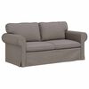 vidaXL Sofa 2 pcs Taupe 175 x 82 x 80 cm Stoff