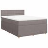 vidaXL Boxspringbett mit Matratze Taupe 160x200 cm Stoff