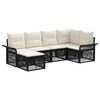 vidaXL Gartensofa-set 6 stk. Schwarz Poly-Rattan