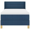 vidaXL Boxspringbett mit Matratze mit Kopfteil Blau 200 x 90 cm Stoff