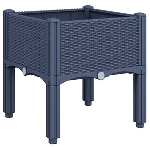 vidaXL Pflanzkasten mit Beinen Blaugrau 40x40x42 cm PP