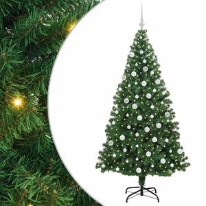 vidaXL K&uuml;nstlicher Weihnachtsbaum mit 300 LEDs mit St&auml;nder Gr&uuml;n 180 cm