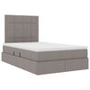 vidaXL Bett mit Stauraum und LED mit LED Taupe 120 x 190 cm Polyester