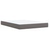vidaXL Boxspringbett mit Matratze Grau 160x200 cm Kunstleder