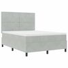vidaXL Boxspringbett mit Matratze Hellgrau 140 x 190 cm Stoff