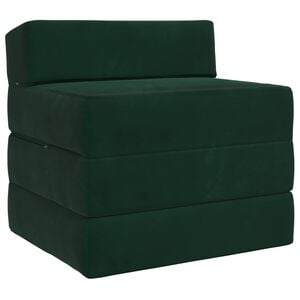 vidaXL Klappsofa Bett Dunkelgr&uuml;n 70 x 60 x 63 cm Samt