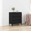 vidaXL Sideboard Schwarz Eichen-Optik 60 x 35 x 70 cm Holzwerkstoff