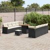 vidaXL Gartensofa-set 11 pcs Schwarz Poly-Rattan