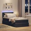 vidaXL Bett mit Stauraum und LED mit LED Dunkelgrau 90 x 190 cm Samt