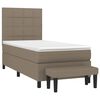 vidaXL Boxspringbett mit Matratze Taupe 90x190 cm Stoff
