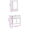 vidaXL 2-tlg. Badm&ouml;bel-Set R&auml;uchereiche Holzwerkstoff