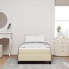 vidaXL Boxspringbett mit Matratze Creme 90 x 200 cm Stoff