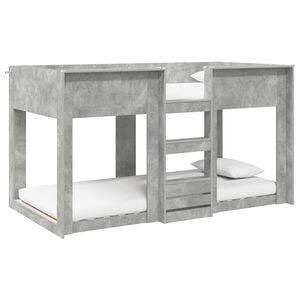 vidaXL Etagenbett f&uuml;r Kinder Beton Grau 90 x 200 cm Holzwerkstoff