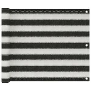 vidaXL Balkonsichtschutz HDPE 75x600 cm anthrazit und wei&szlig;