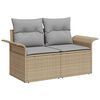 vidaXL Garten-Sofa-Set mit Kissen mit Kissen 14 pcs Beige und Hellgrau