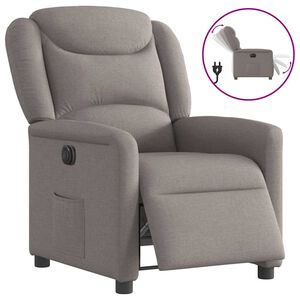 vidaXL Relaxsessel Elektrisch Taupe Stoff