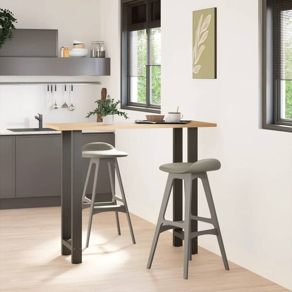 vidaXL Bartischbeine Anthrazit 2 Stk. 50x(110-111) cm Stahl