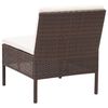 vidaXL 6-tlg. Garten-Lounge-Set mit Auflagen Poly Rattan Braun
