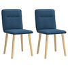 vidaXL Esszimmerst&uuml;hle 2 Stk. Blau Stoff