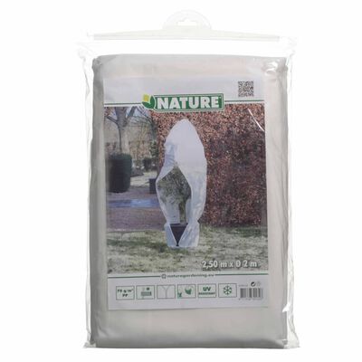 Nature Wintervlies mit Reißverschluss 70 g/m² Weiß 2,5×2×2 m