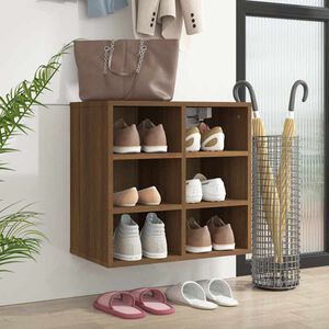vidaXL Schuhregal Braun Eichen-Optik 52,5x30x50 cm
