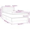vidaXL Boxspringbett mit Matratze Dunkelgrau 90x200 cm Samt