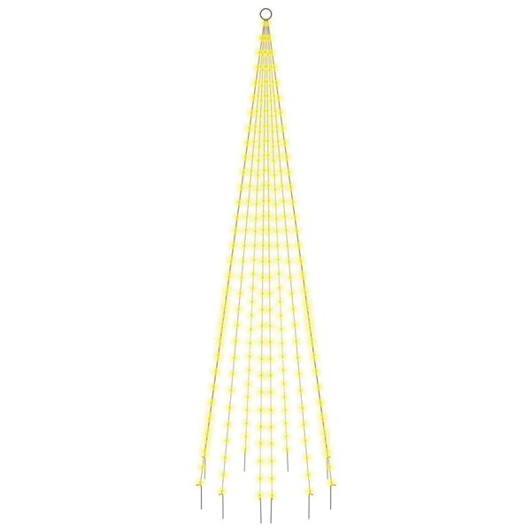 vidaXL LED-Weihnachtsbaum f&uuml;r Fahnenmast Warmwei&szlig; 310 LEDs 300 cm