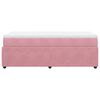 vidaXL Boxspringbett mit Matratze Rosa 90x190 cm Samt