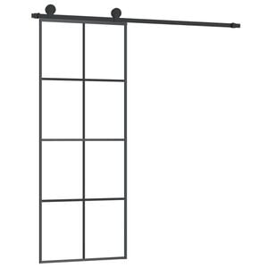 vidaXL Schiebet&uuml;r mit Beschlag 76x205 cm ESG-Glas & Aluminium