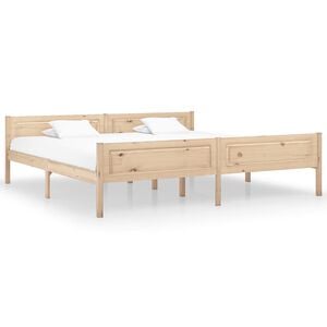 vidaXL Massivholzbett Kiefer 200x200 cm