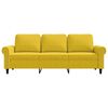 vidaXL 3-Sitzer-Sofa Gelb 180 cm Samt