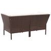 vidaXL 8-tlg. Garten-Lounge-Set mit Auflagen Poly Rattan Braun
