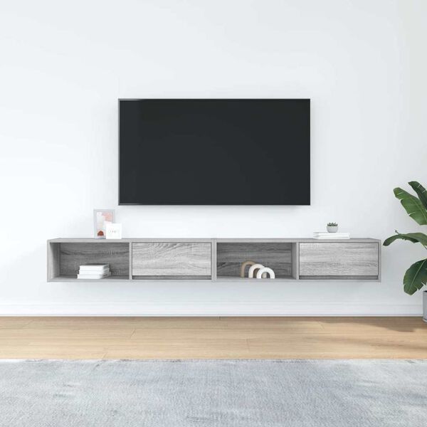 vidaXL TV-Schr&auml;nke 2 Stk. Grau Sonoma 100x31x25,5 cm Holzwerkstoff