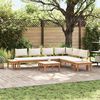 vidaXL Gartensofa-set 4 pcs Braun und Creme