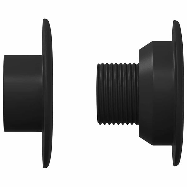 vidaXL Fu&szlig;balltischlager f&uuml;r 5 x 5 x 2.8 cm Stangen 10 pcs Schwarz