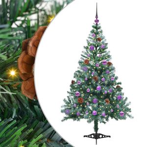 vidaXL K&uuml;nstlicher Weihnachtsbaum Gr&uuml;n 150 cm PVC und Stahl