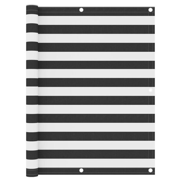 vidaXL Balkon-Sichtschutz Anthrazit und Wei&szlig; 120x500 cm Oxford-Gewebe