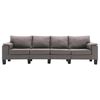vidaXL Sofa Taupe 4-Sitzer Stoff