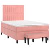 vidaXL Boxspringbett mit Matratze Rosa 120x190 cm Samt