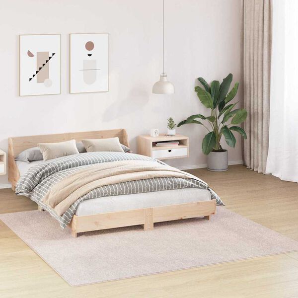 vidaXL Anti-Rutsch Shaggy Teppich Creme 200 x 200 cm PP
