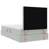 vidaXL Bett mit Stauraum und LED mit LED Hellgrau 120 x 190 cm Samt