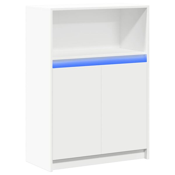 vidaXL Sideboard mit LED Wei&szlig; 72x34x100 cm Holzwerkstoff