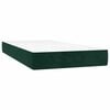 vidaXL Boxspringbett mit Matratze Dunkelgr&uuml;n 90x200 cm Samt